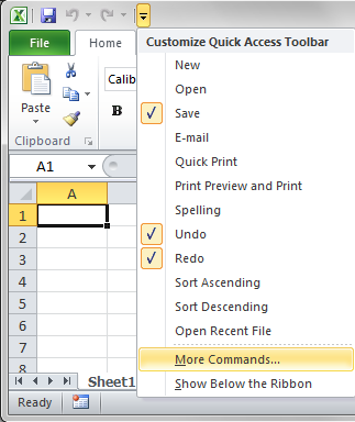 Customize Toolbar