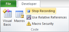 Developer Stop Recording