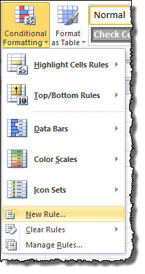 New Conditional Formatting Rule