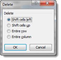 Shift Cells Left