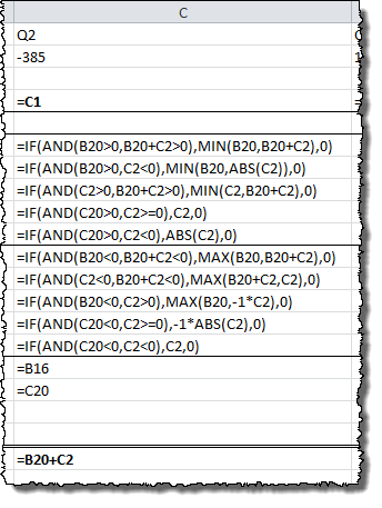 Data Table Column 2 Formulas