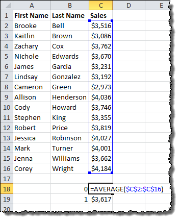 Average Value Calculation