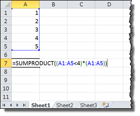 Boolean SUMPRODUCT Example