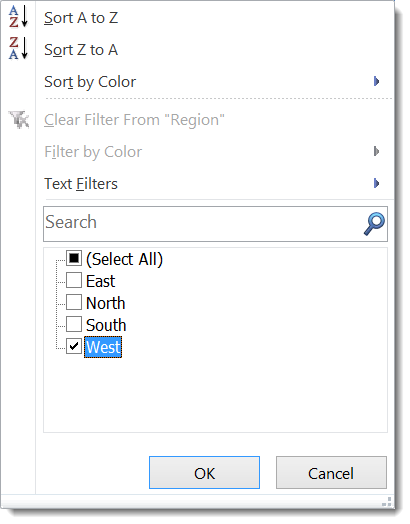 Filter Region